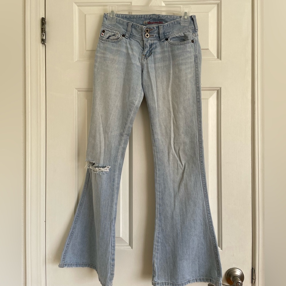 Abercrombie Kids Light Wash Flare Jeans